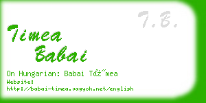 timea babai business card